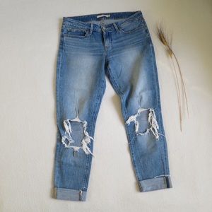 LEVIS 711 Skinny Ripped Jeans